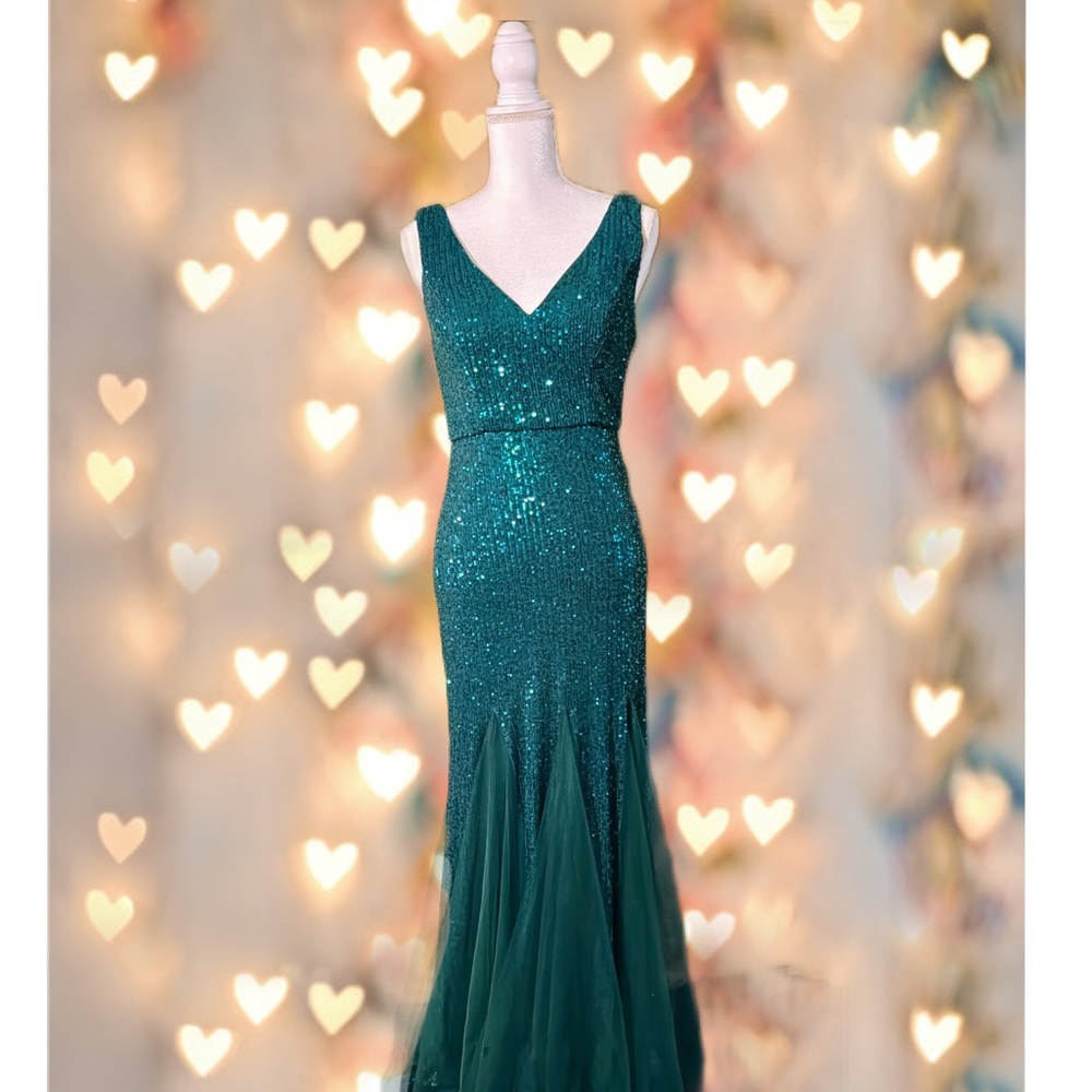 Ever-Pretty women’s formal dress sequin v neck mermaid long evening dress